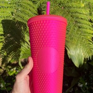 Starbucks Tumbler Studded Jelly Neon Pink